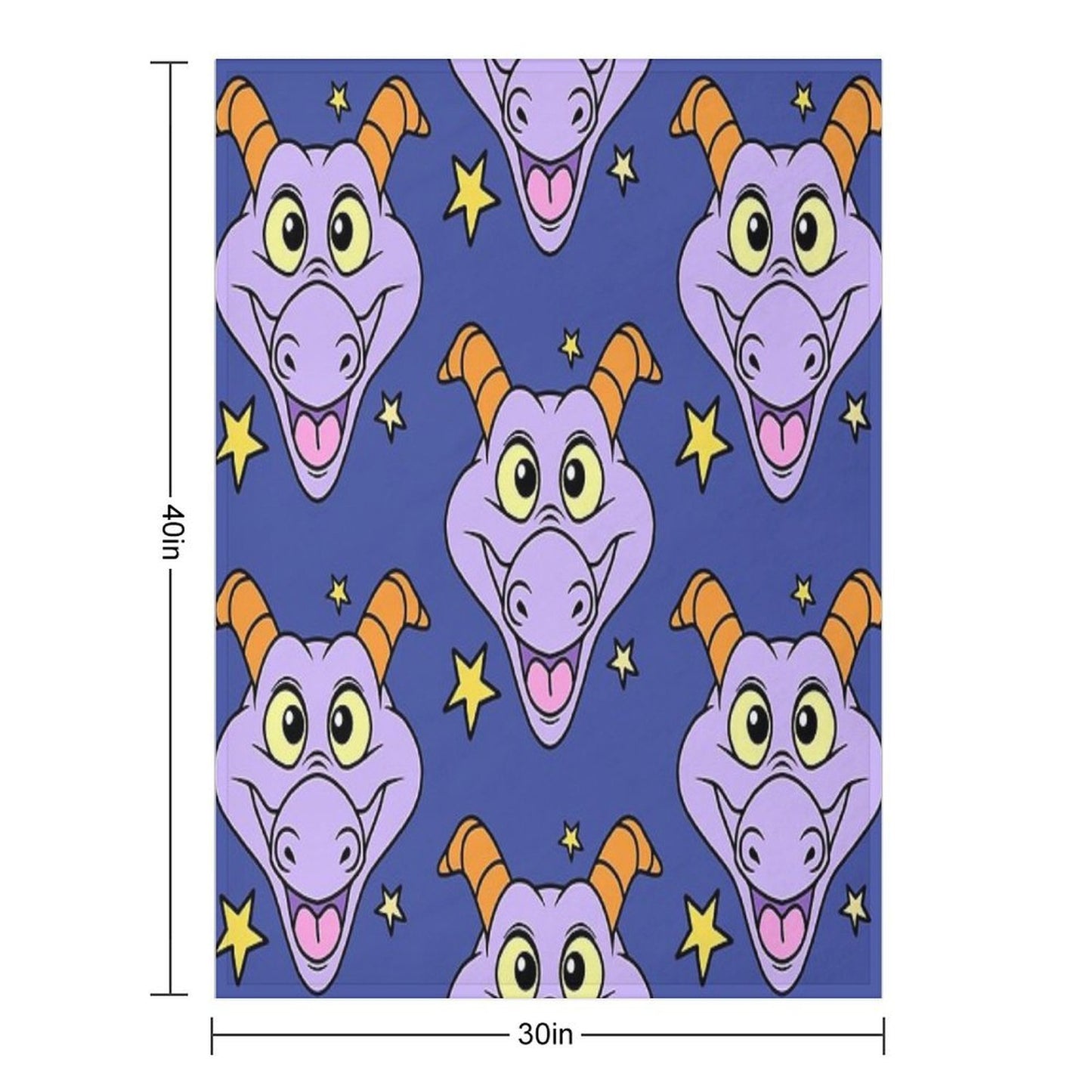 Figment with Stars Throw Blanket