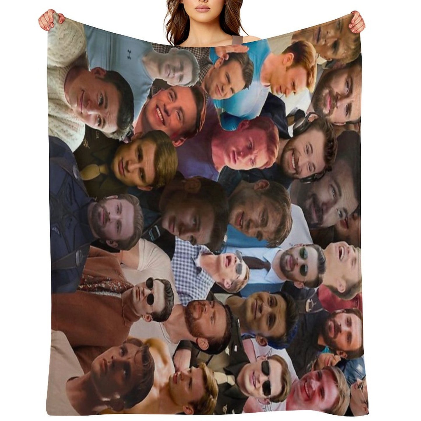 Chris Evans Photo Collage 2 Throw Blanket