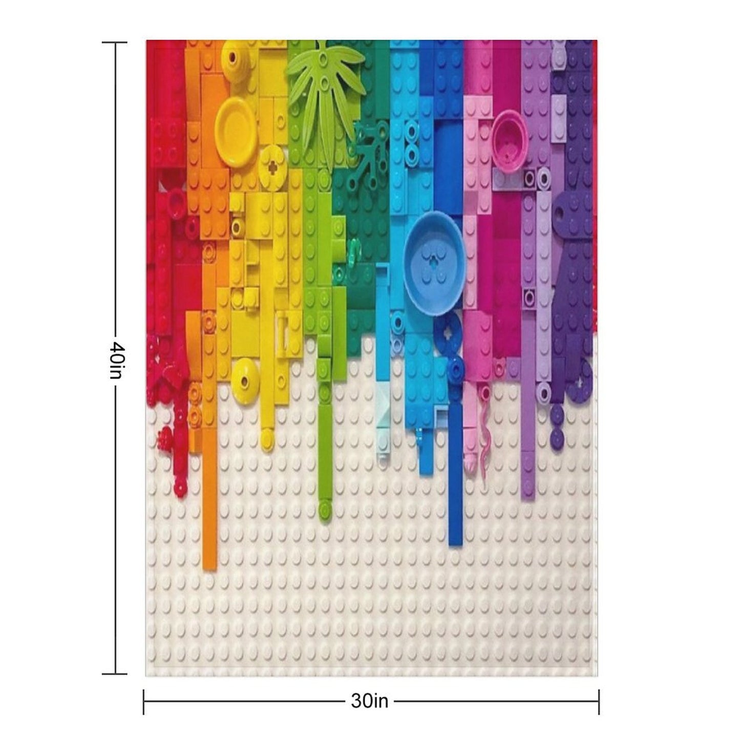 Rainbow Drip Throw Blanket