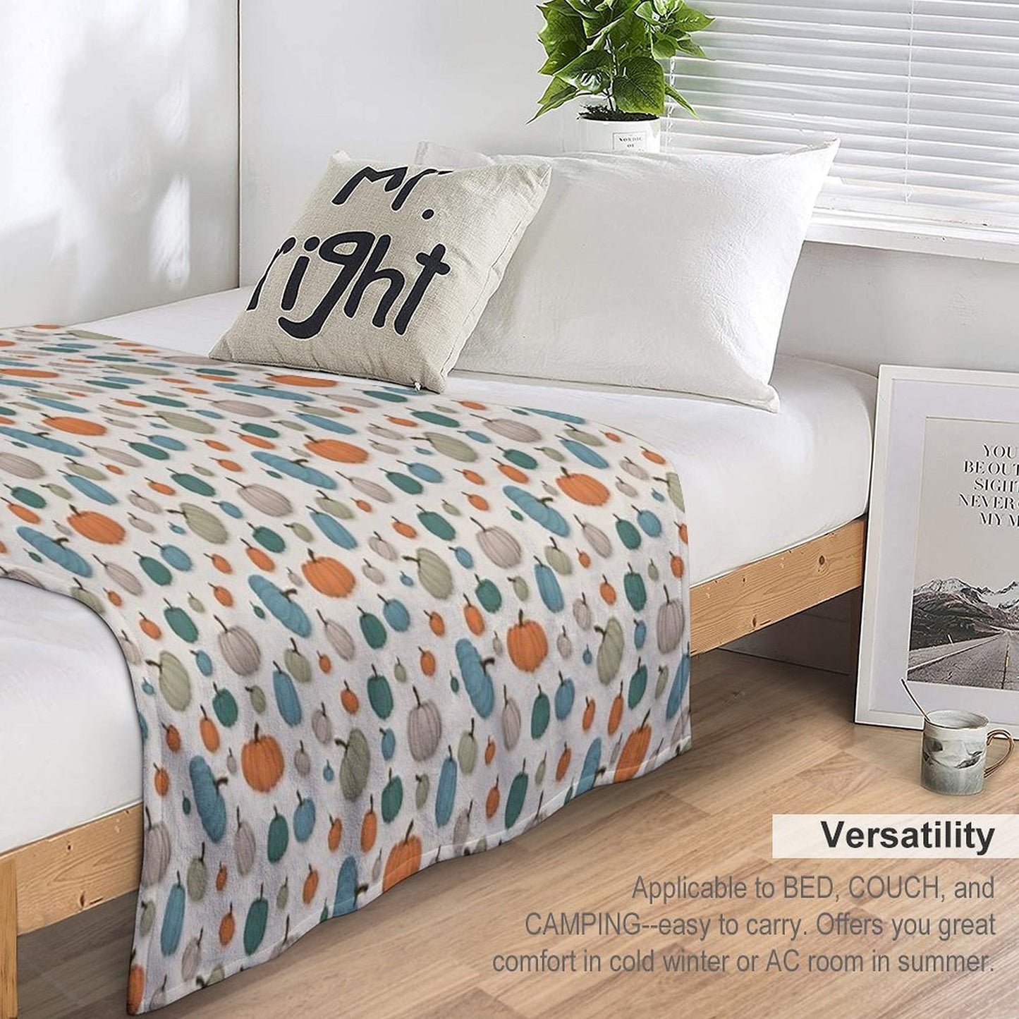 Painterly Pumpkins Throw Blanket