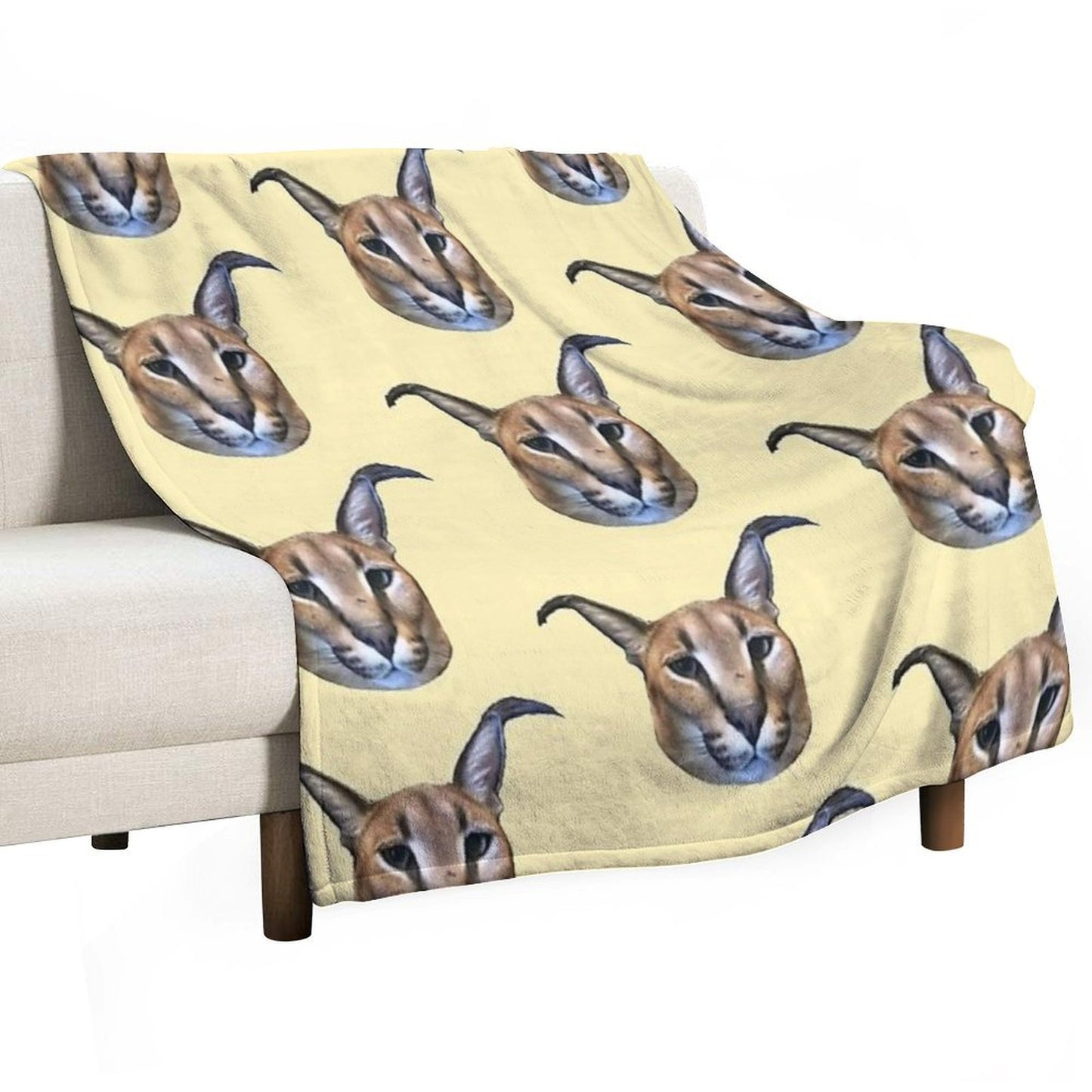 Big Floppa Throw Blanket