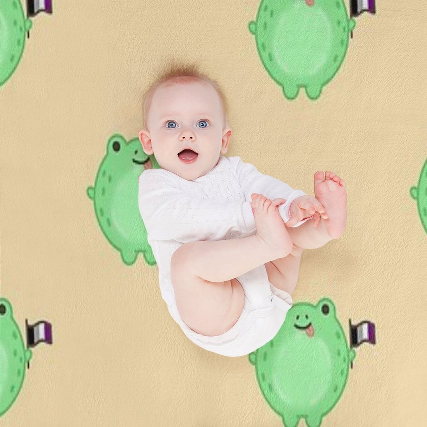 Asexual Pride Frog Throw Blanket
