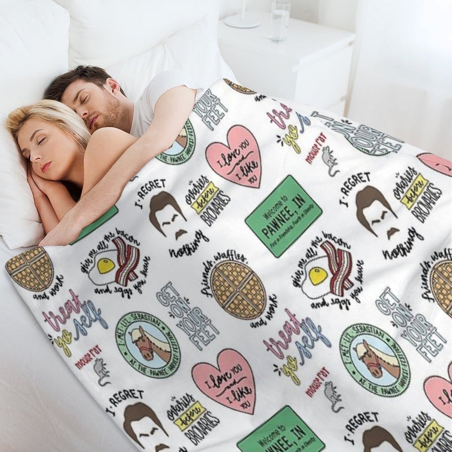 Parks And Recreation TV Show Art Throw Blanket