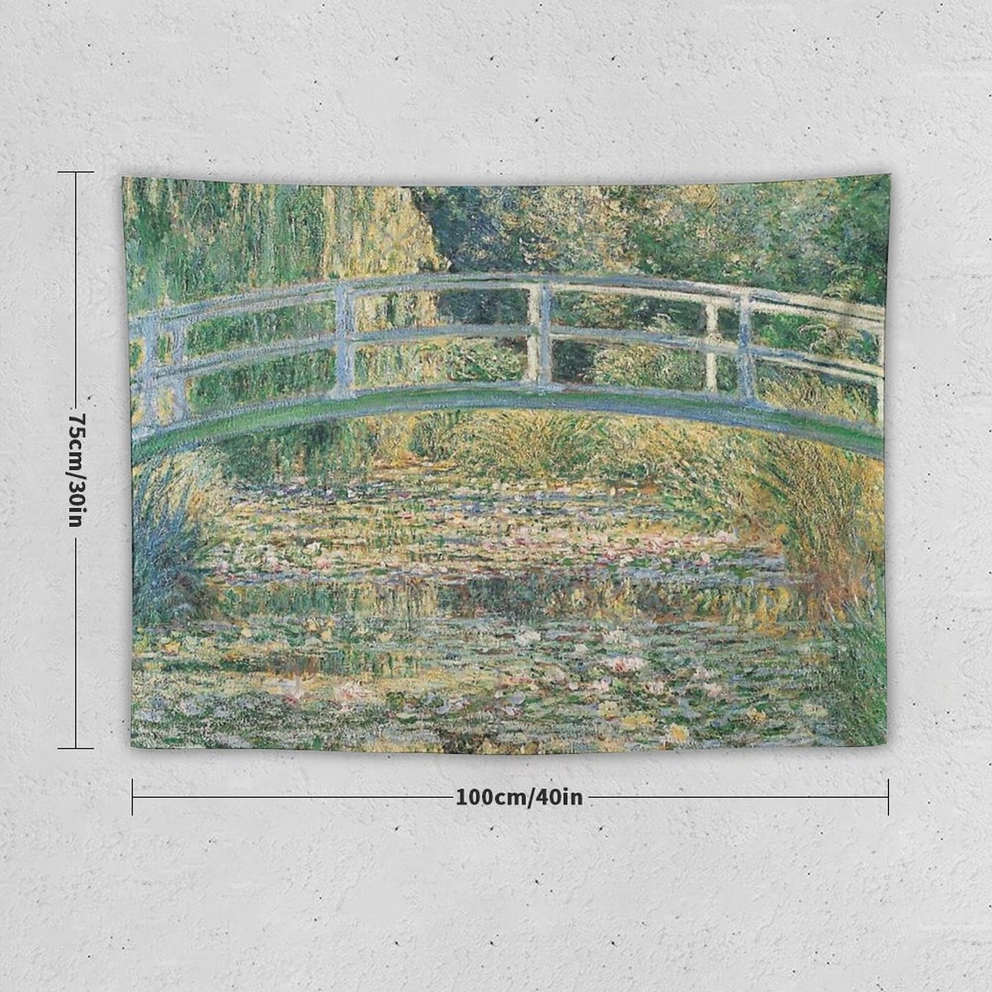 HD. The Water Lily Pond by Claude Monet Tapestry