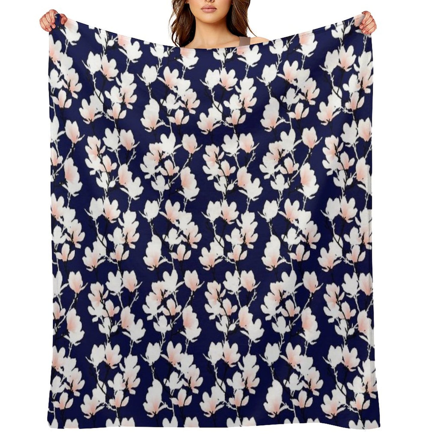 Magnolia Midnight Throw Blanket