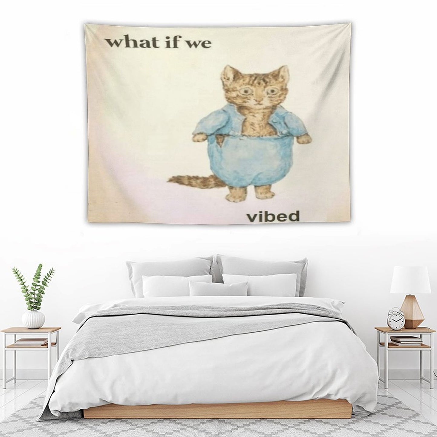 What If We Vibed Cat Tapestry