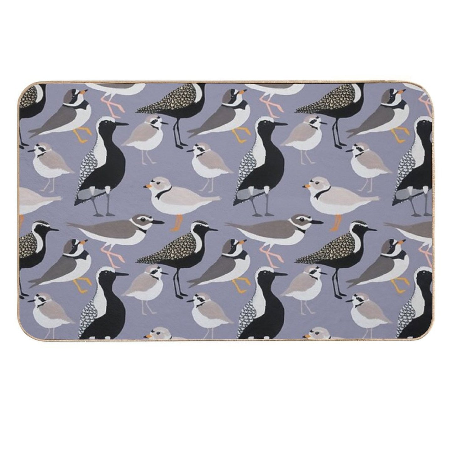 Plethora of Plovers Easy Maintenance Bath Mat