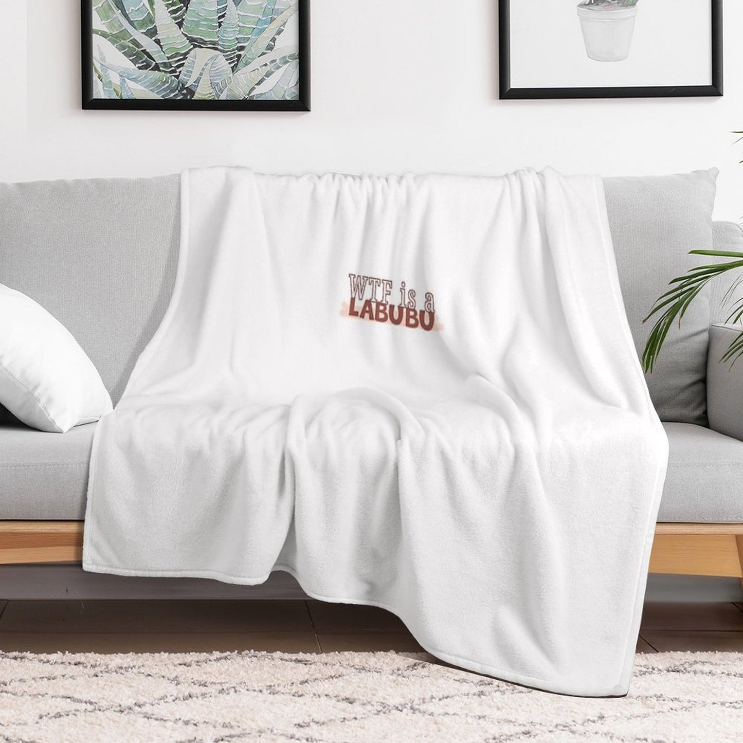 Pop Mart Labubu The Monsters Exciting Macaron Cute Sticker - Toffee Throw Blanket
