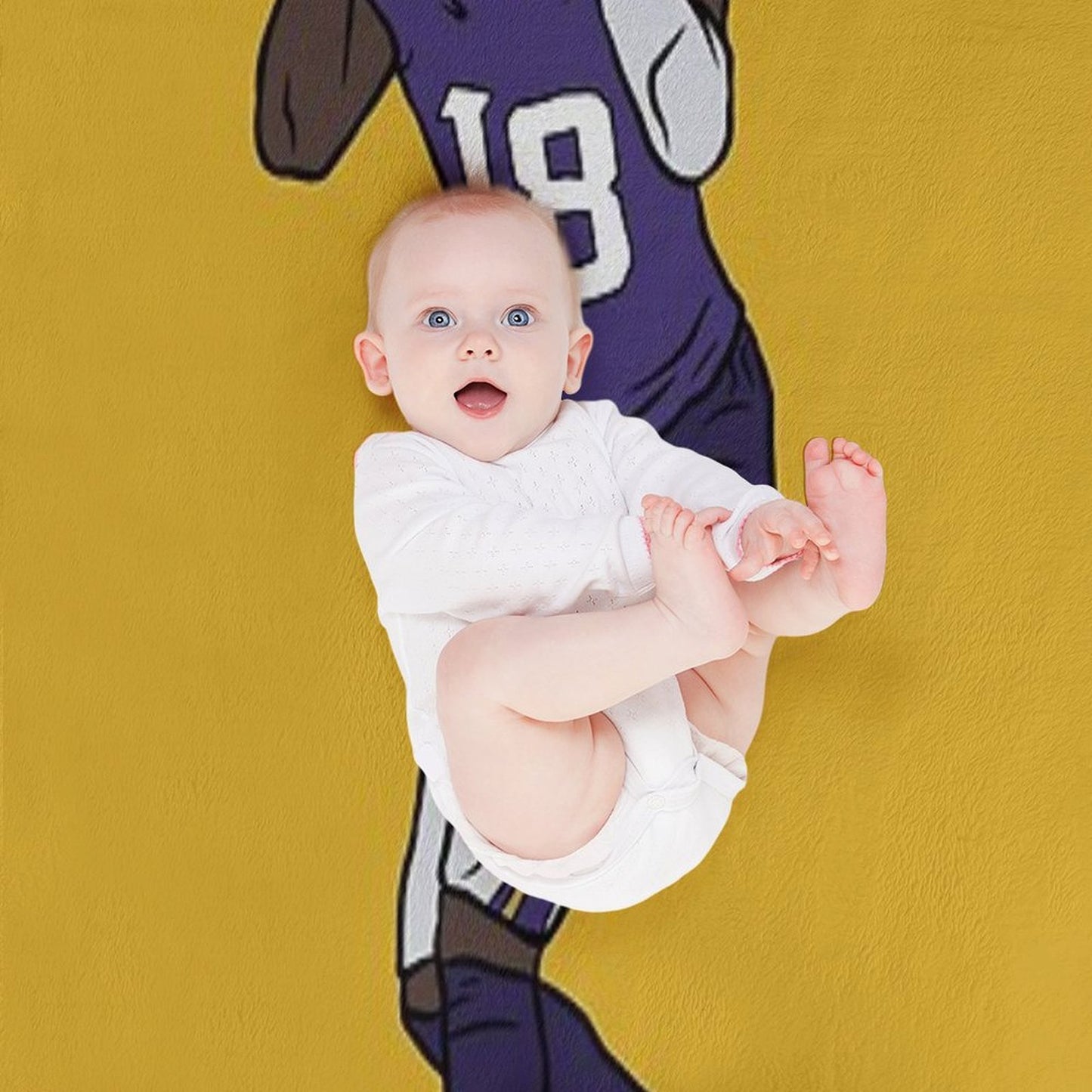 Justin Jefferson Celebration Throw Blanket