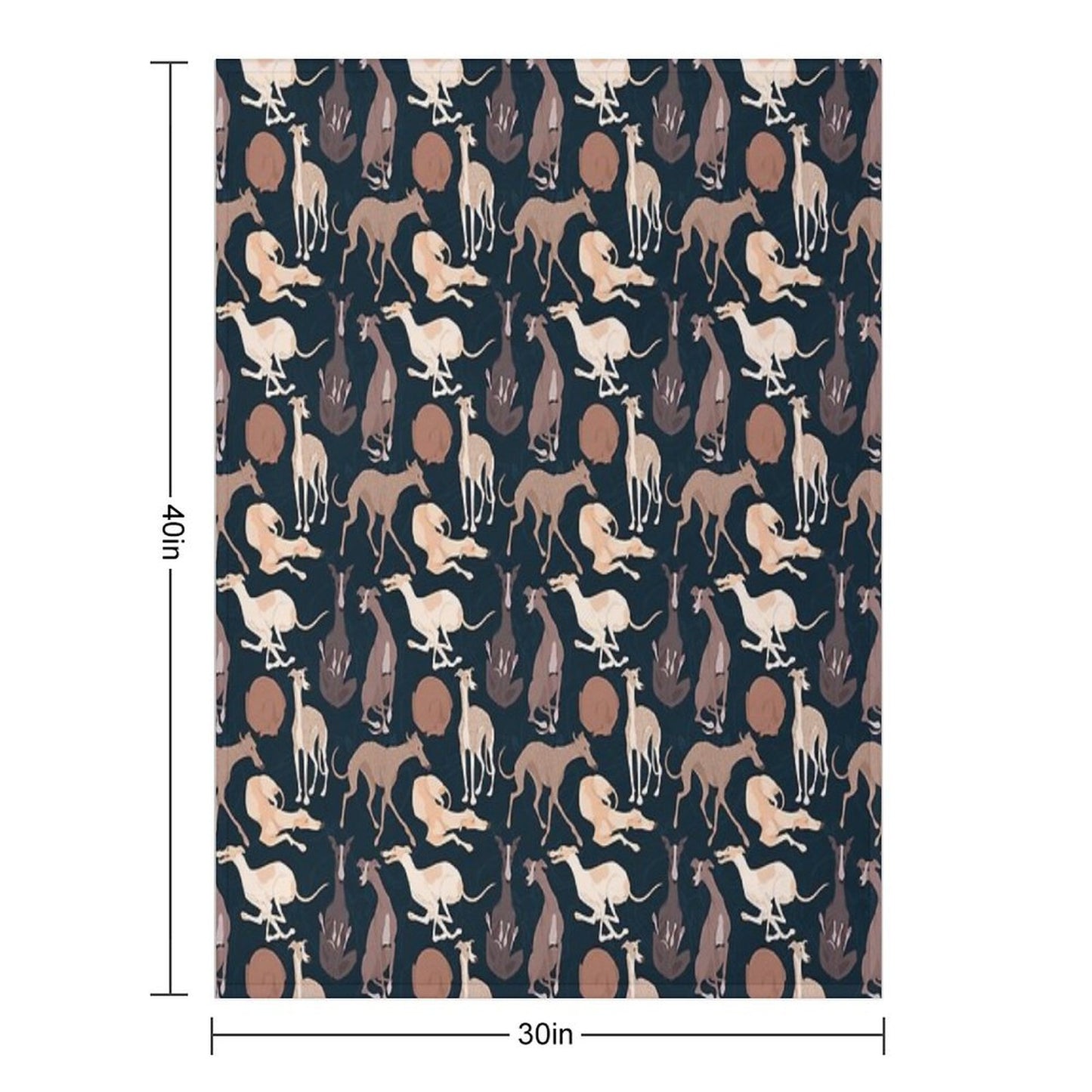 Whippet Good - Dark Throw Blanket