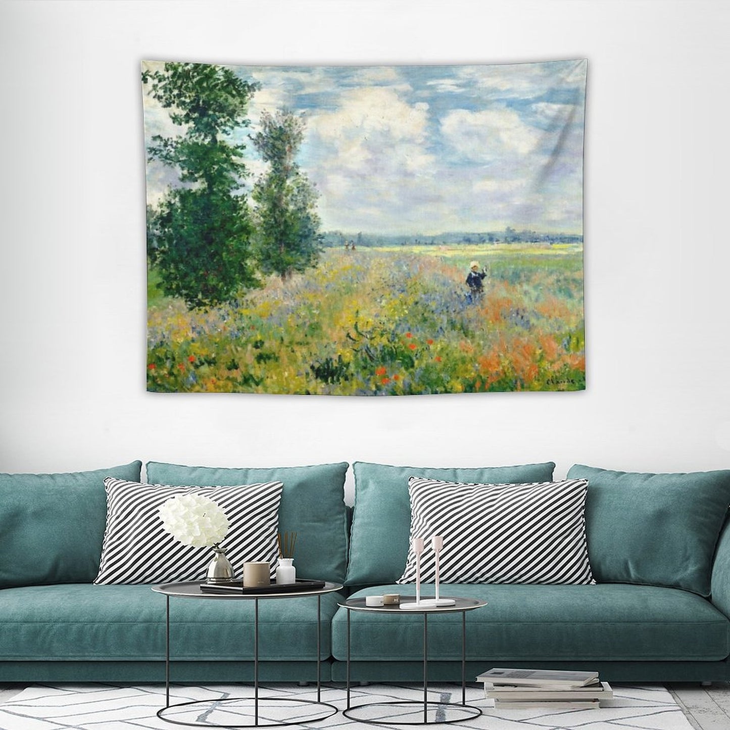 Fields of Poppies Claude Monet Tapestry