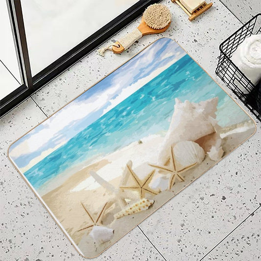 Seashells on The Beach Bath Mat