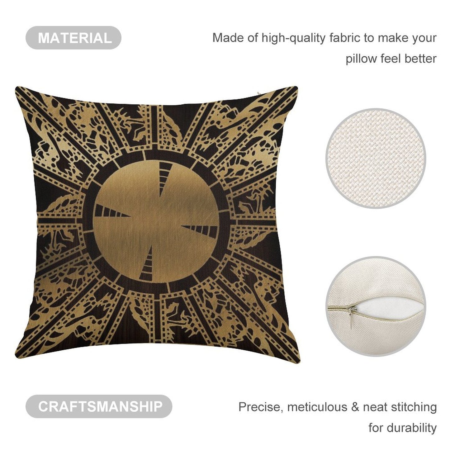 Lament Configuration Side A Linen Throw Pillow Cover