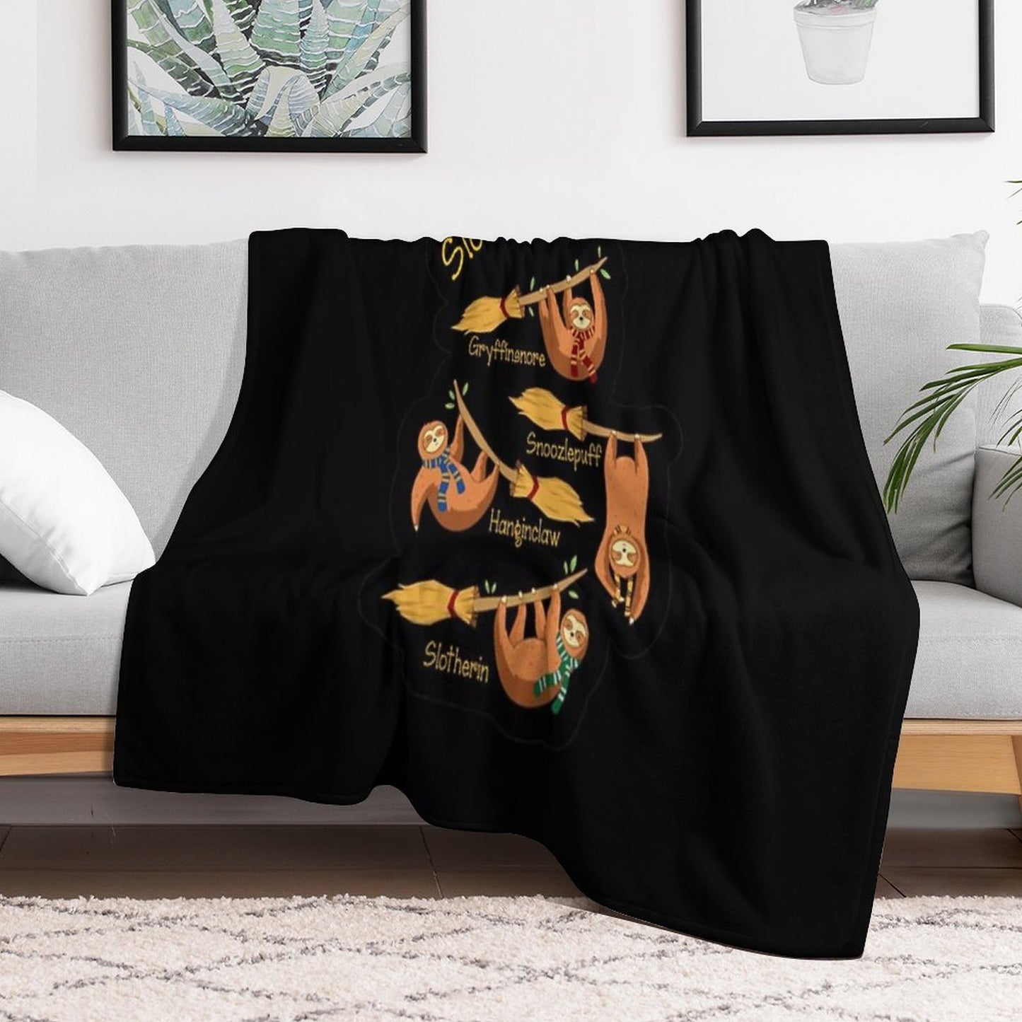Magic Sloths Throw Blanket