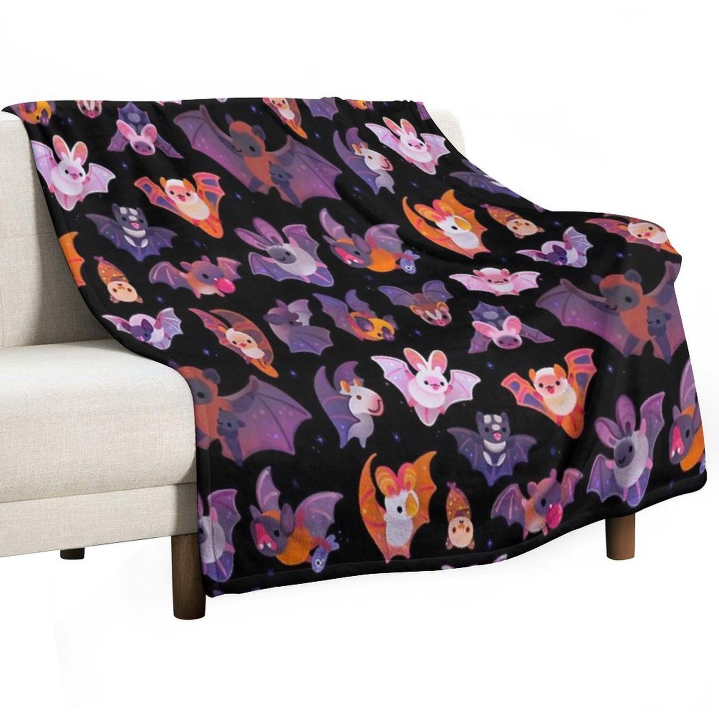 Bat - Dark Throw Blanket