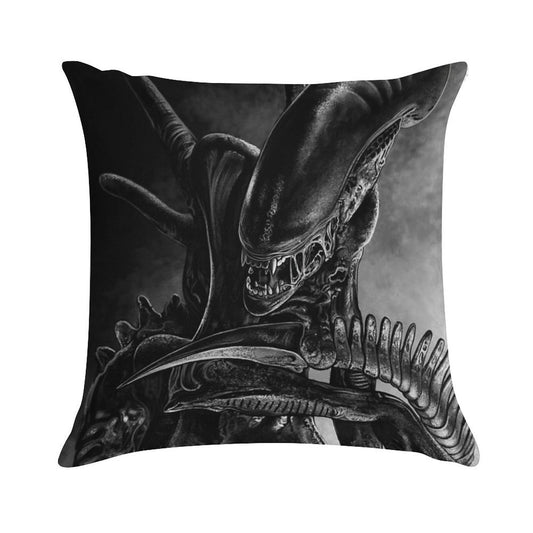 Xenomorph Soft Washable Throw Pillow