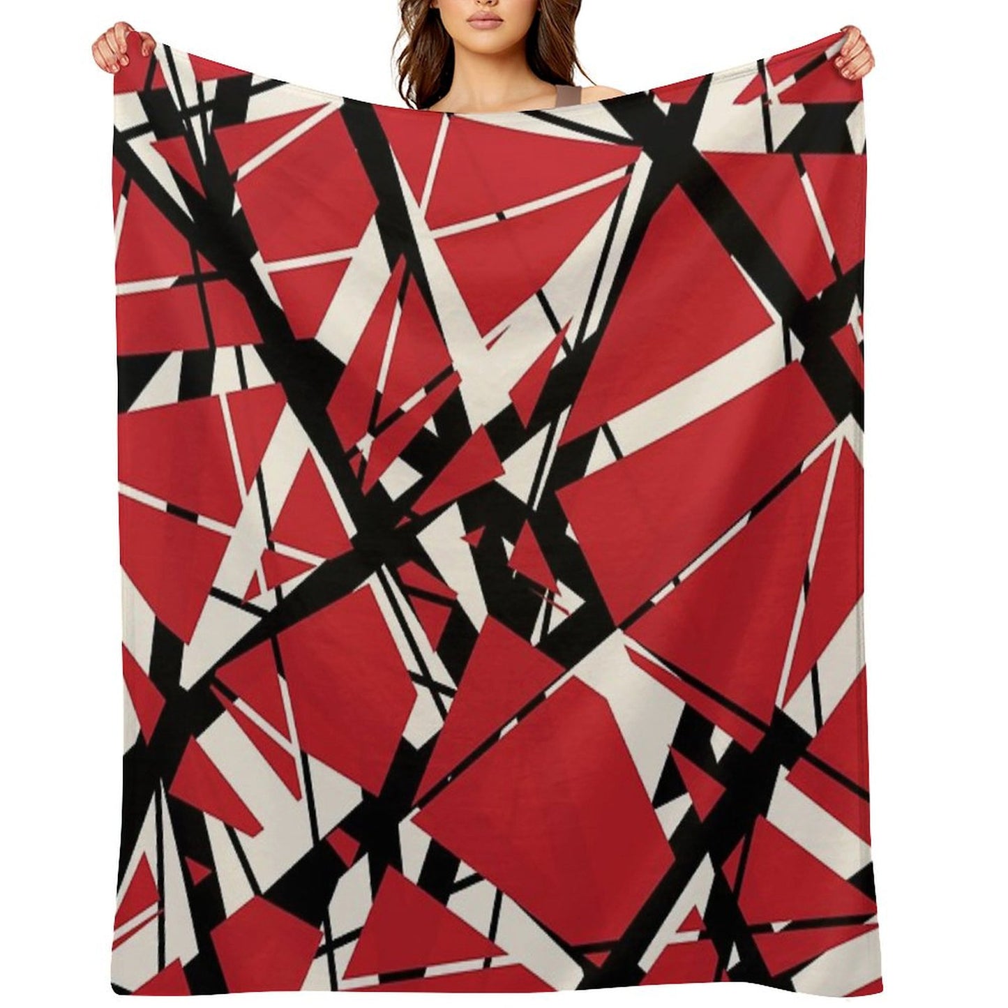 EVH Authentic Stripes Design (red) Throw Blanket