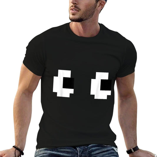 Retro Arcade Video Game Ghost Eyes Halloween Group Costume Tagless Design T-Shirt
