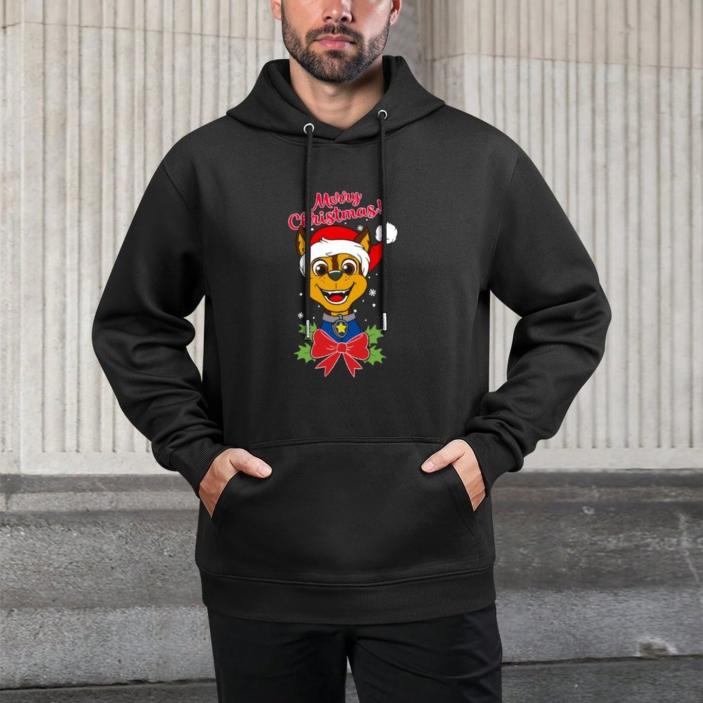 Paw Patrol Chase Merry Christmas Pilling-Resistant Hoodie