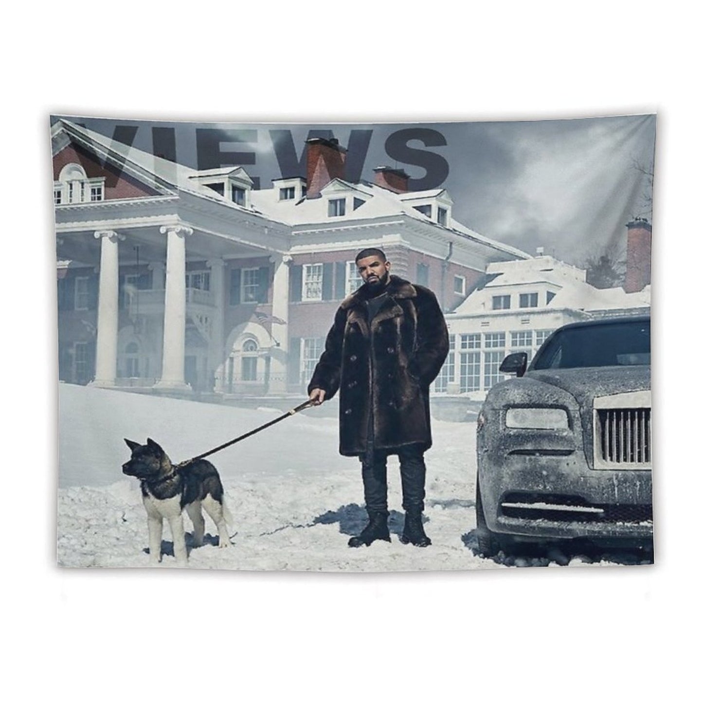 Drake with Dog Views Tapestry Tapestry