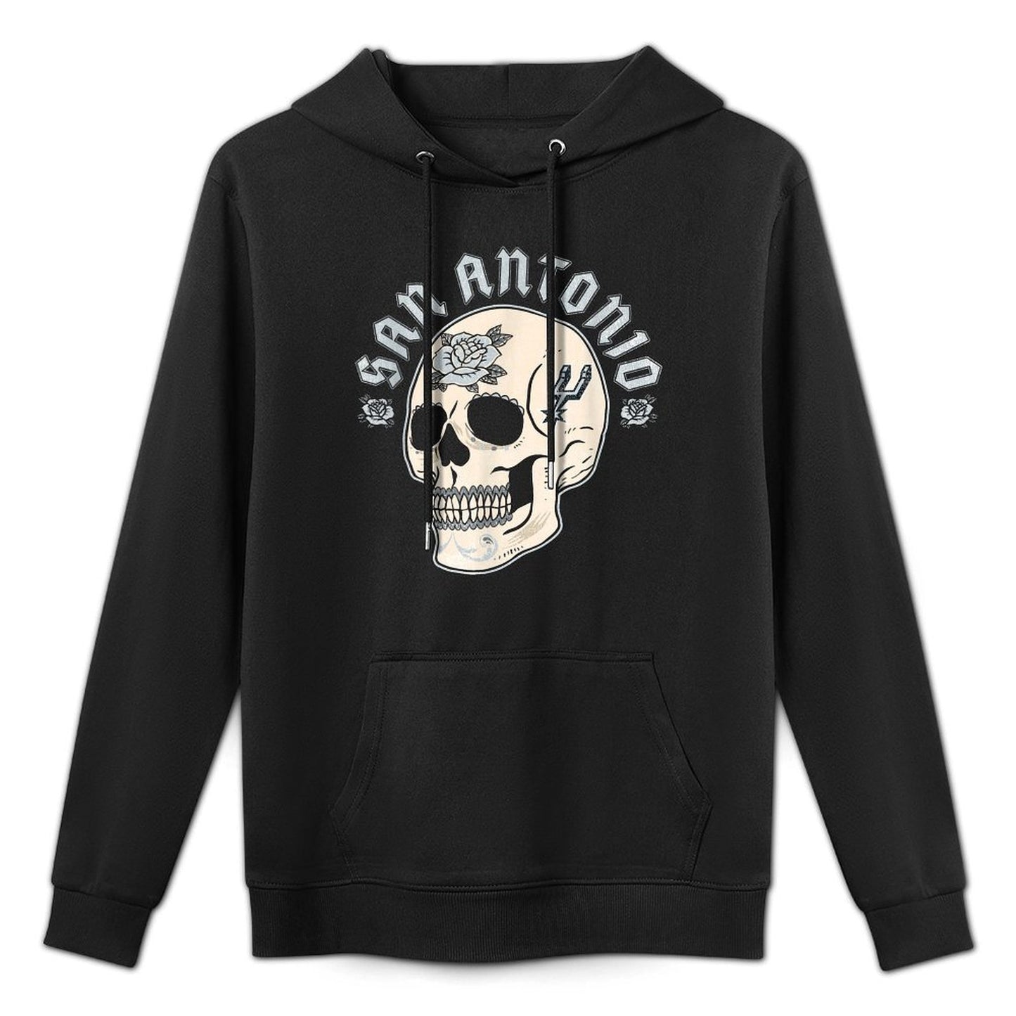 NBA San Antonio Spurs Halloween Floral Skull Shape Retention Hoodie
