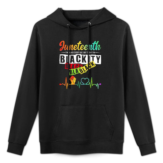 Juneteenth Blackity Heartbeat Black History African America Customizable Surface Hoodie