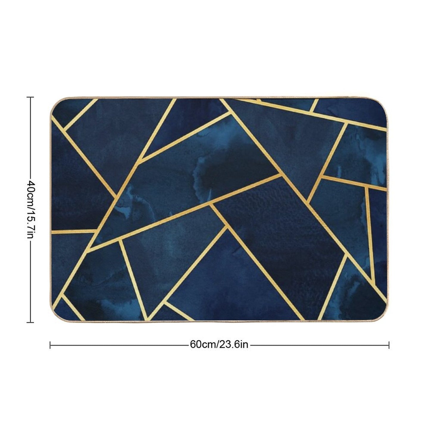 Navy & Gold Geo Bath Mat