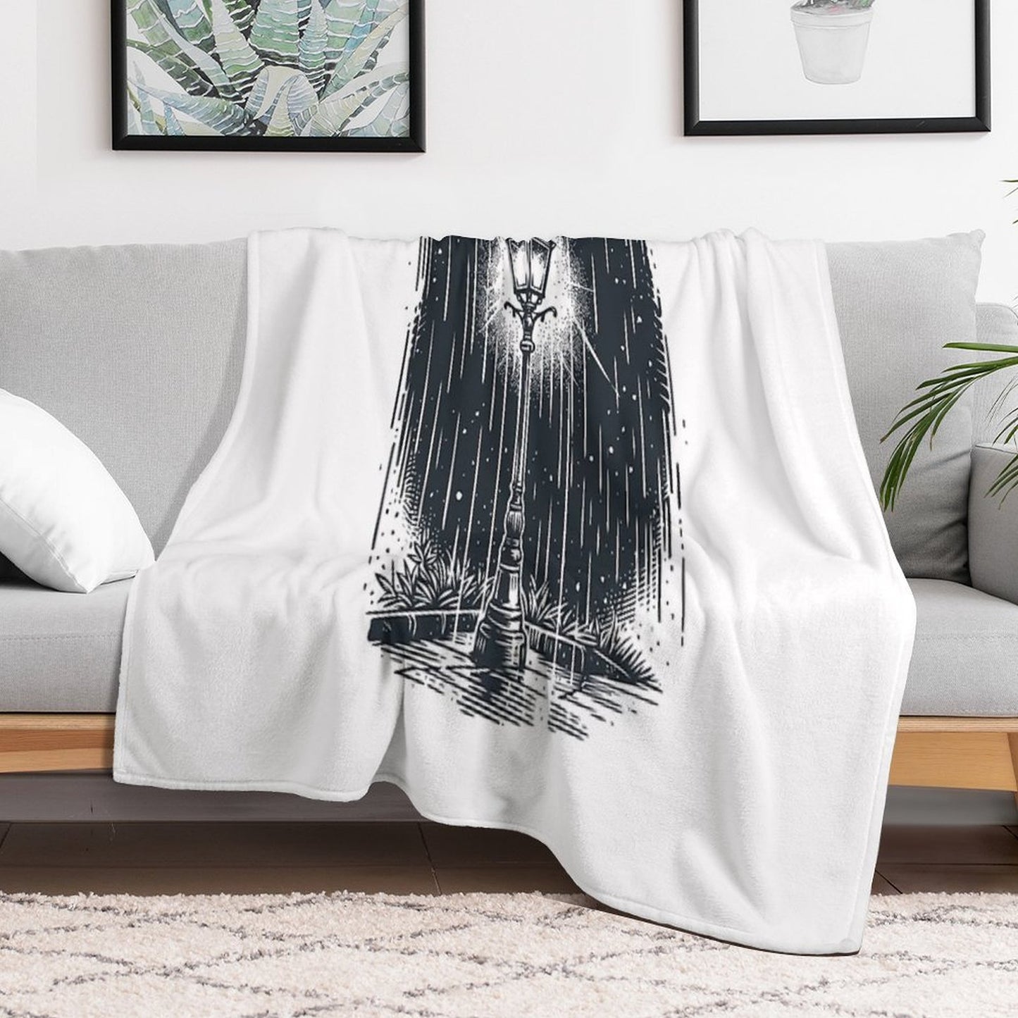 Lamp in The Dark Throw Blanket