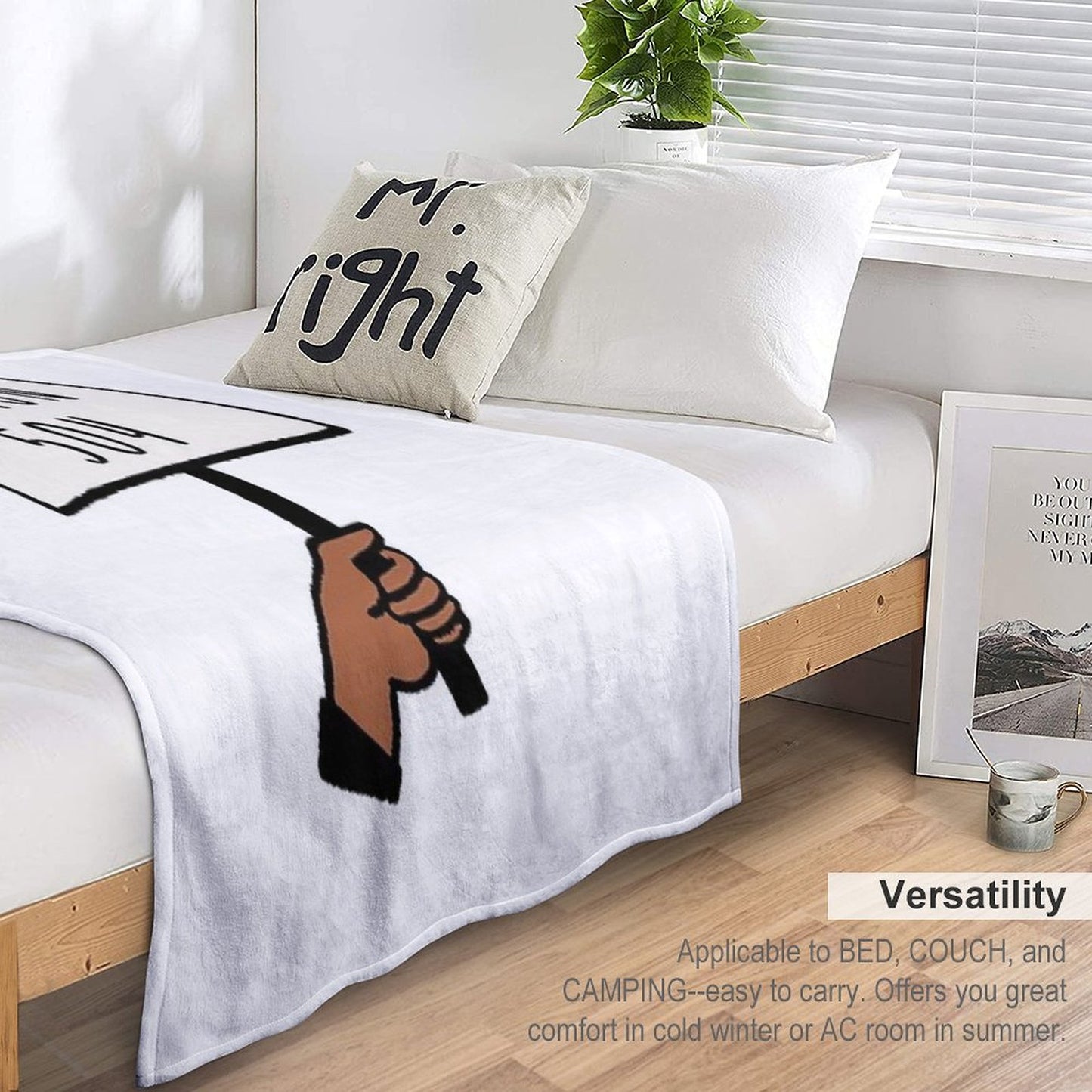 Save Section 504 Protest Sign Throw Blanket