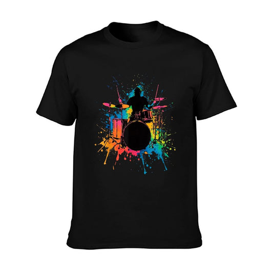 Drummer Colorful Drums Drumming Music Lover T-Shirt