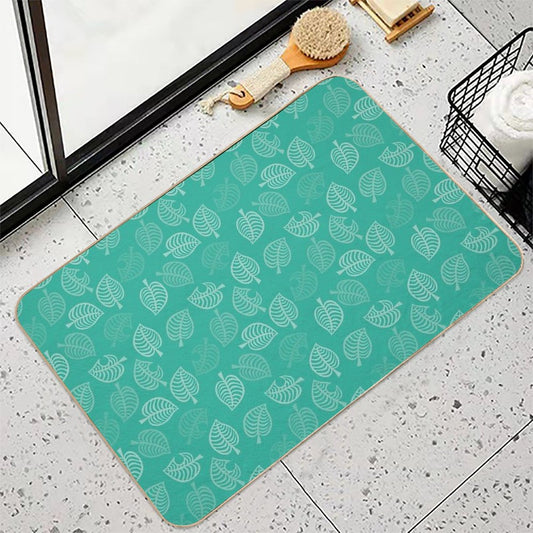 Nook Leaf in Turquoise Bath Mat