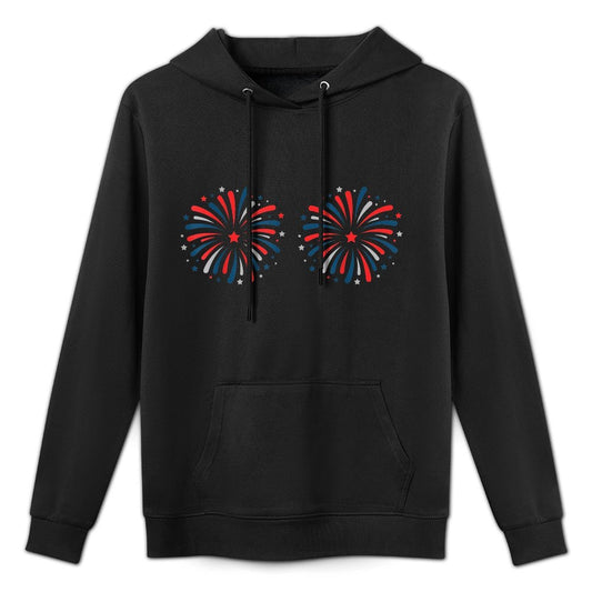 Just Here For The Fireworks Funny For Couple Men Women Versatile Streetwear Hoodie