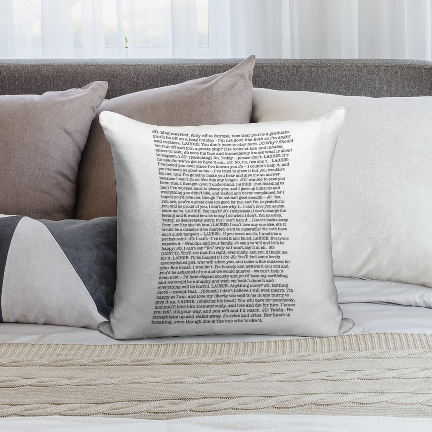 That One Scene In Little Women Soft Home Decor Throw Pillow