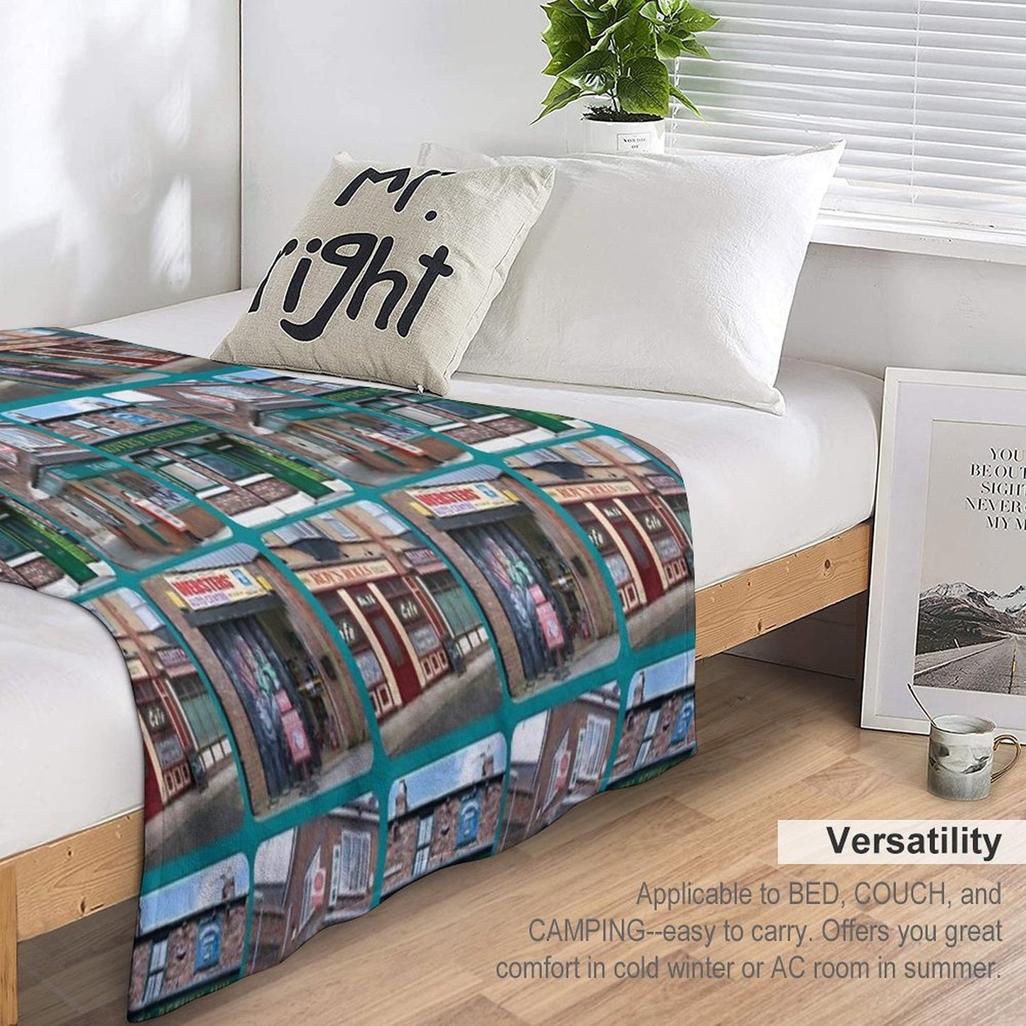 Corrie Iconic Buildings Throw Blanket
