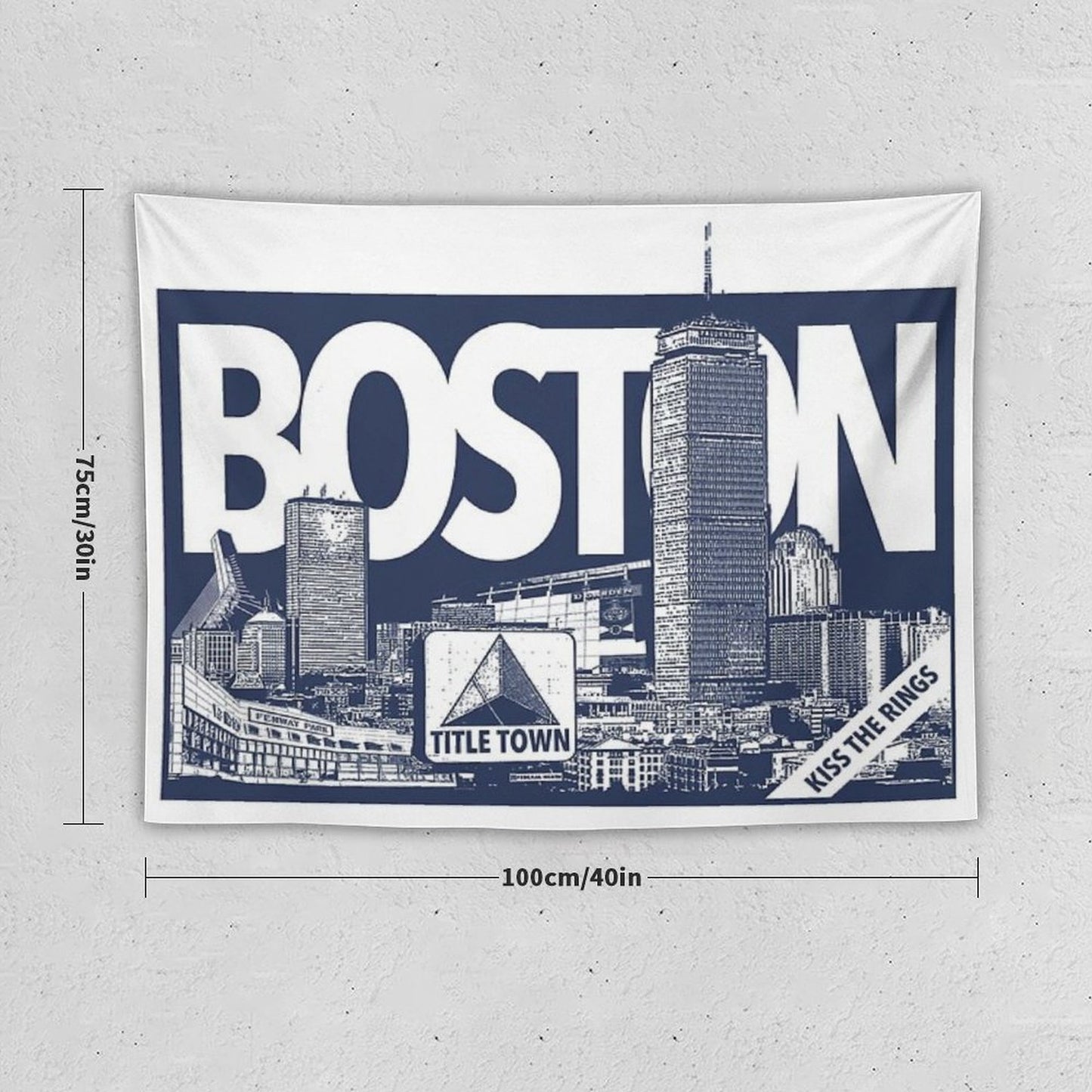 Title Town Skyline Tapestry