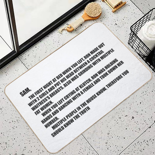 Jersey Shore Note Bath Mat