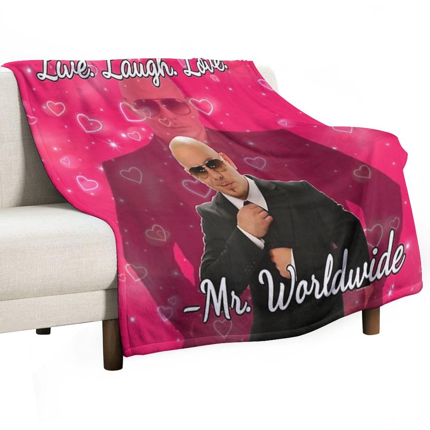 Mr Worldwide Pitbull Valentine Throw Blanket