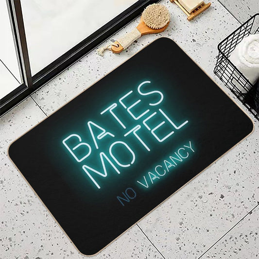 Bates Motel No Vacancy Logo from The Movie Psycho Bath Mat