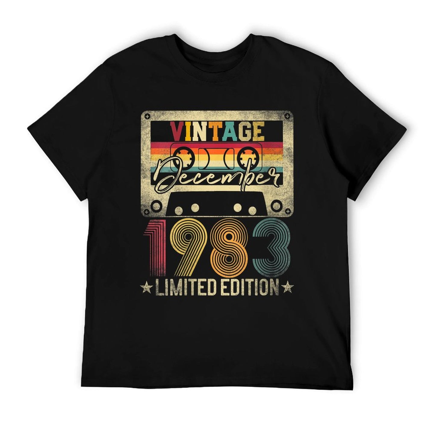 Womens December 1983 40th Birthday Gift Limited Edition Vintage Oversized Silhouette T-Shirt