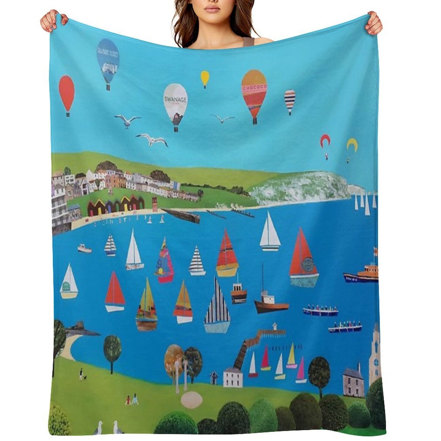 Swanage, Dorset Throw Blanket