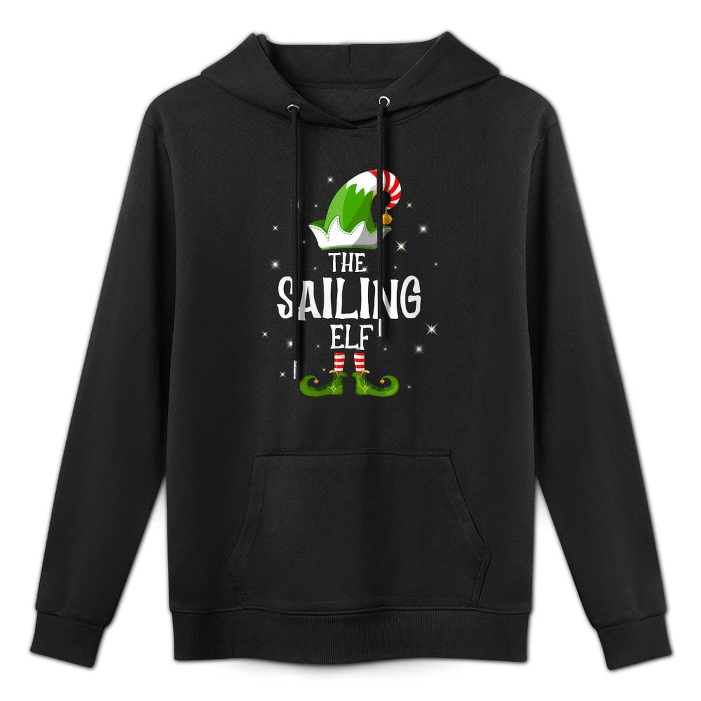 Womens The Sailing Elf Family Matching Group Christmas Medium-Weight Fabric Hoodie