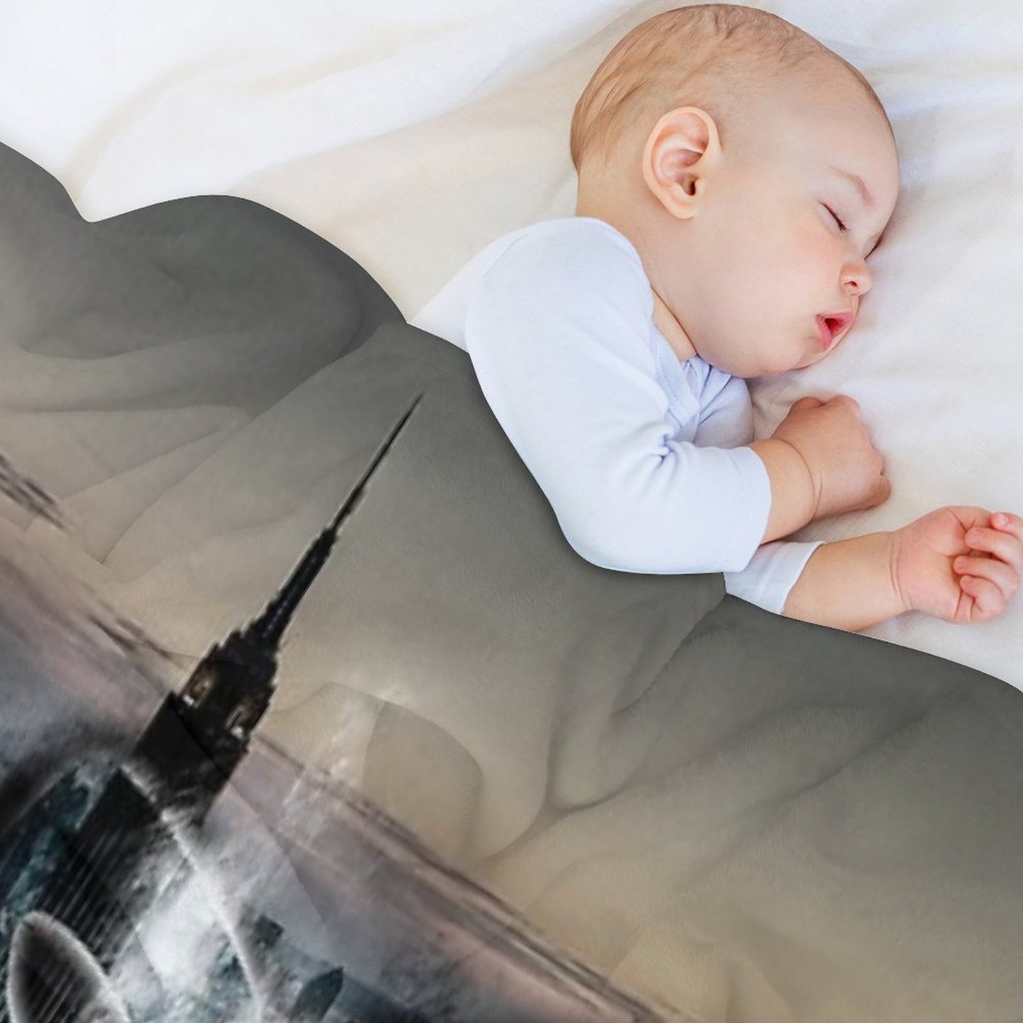 Angelic Rune NYC City-Scape Throw Blanket
