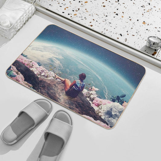 My World Blossomed When I Loved You Pet-Safe Bath Mat