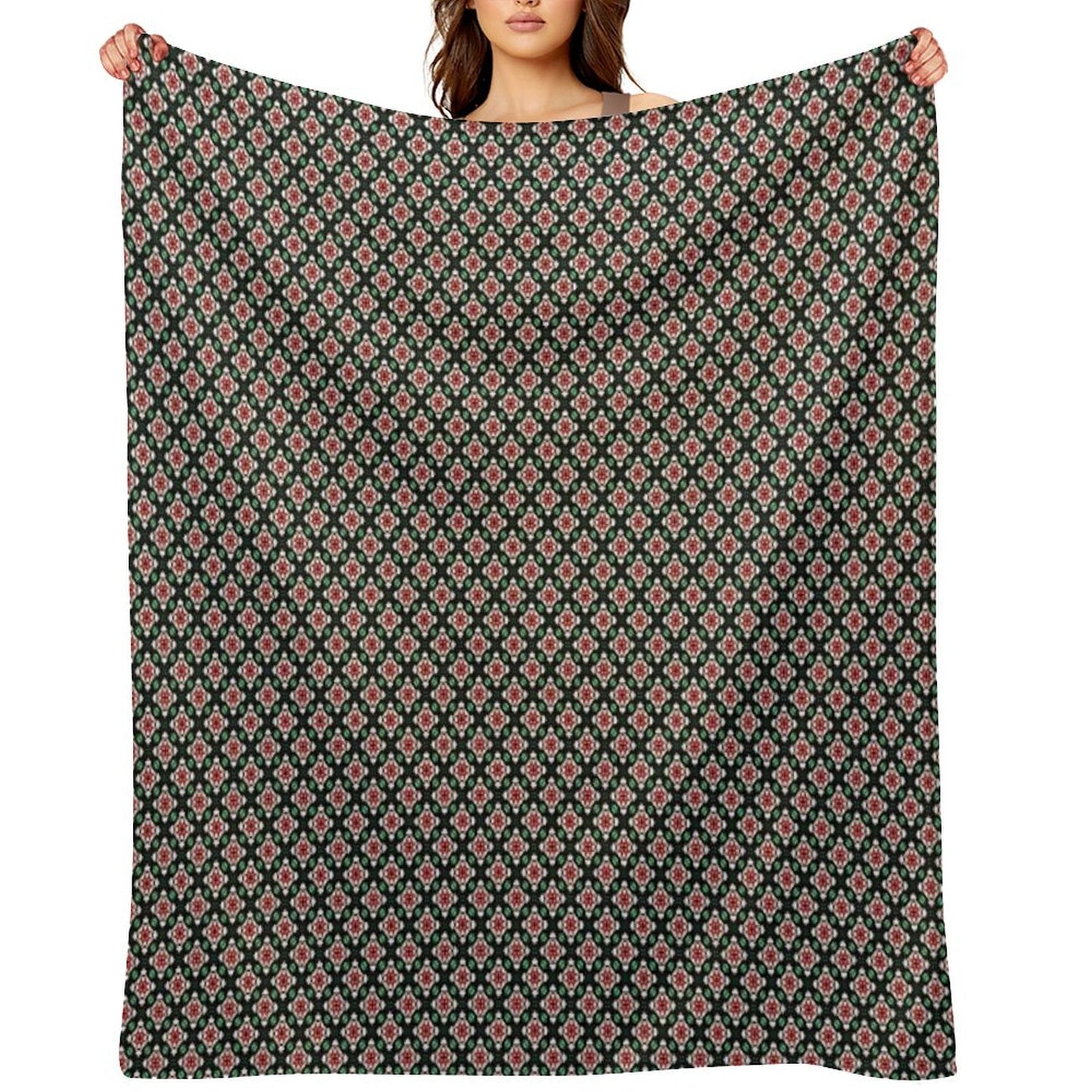 Earth Tones Wild Tiered Diamonds Throw Blanket