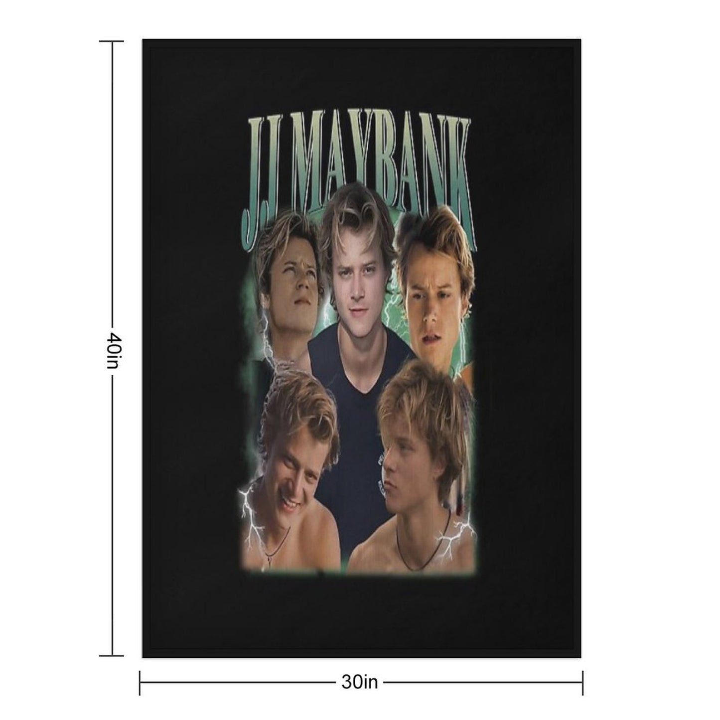 Retro JJ Maybank Vintage Bootleg 90s Style Throw Blanket