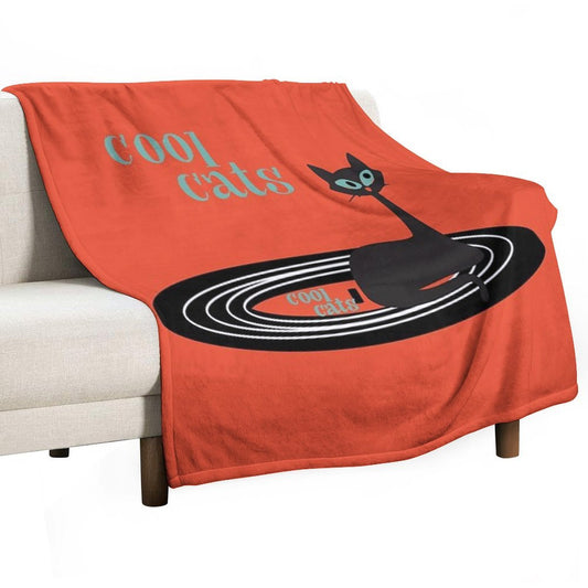 Cool Cats DJ MCM Style Throw Blanket