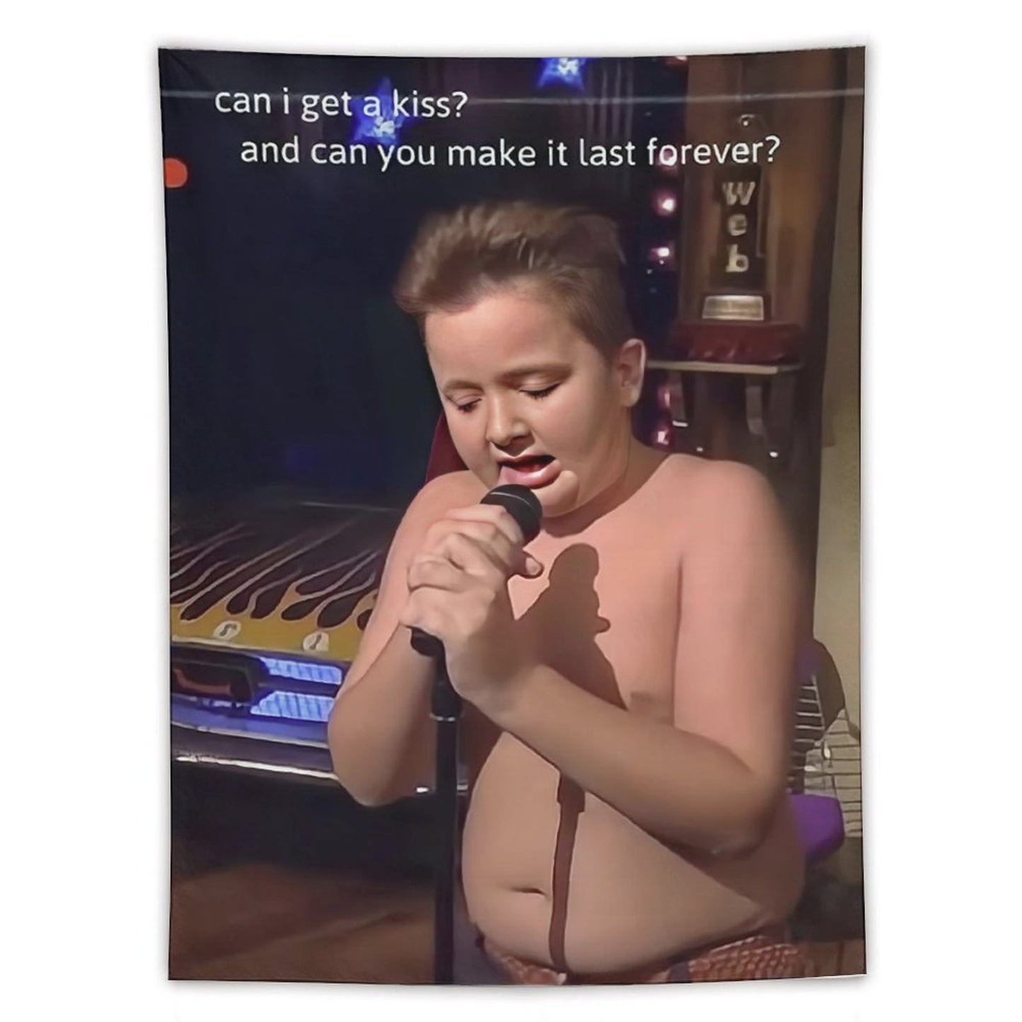 Can I Get A Kiss Gibby Vertical Tapestry