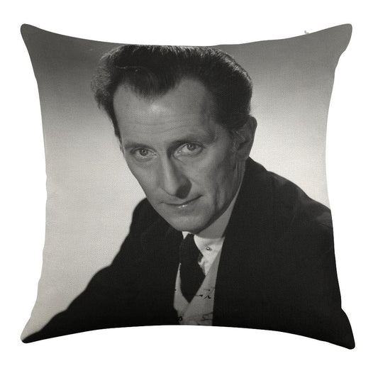 The  Peter Cushing Cushion Linen Throw Pillow Cover