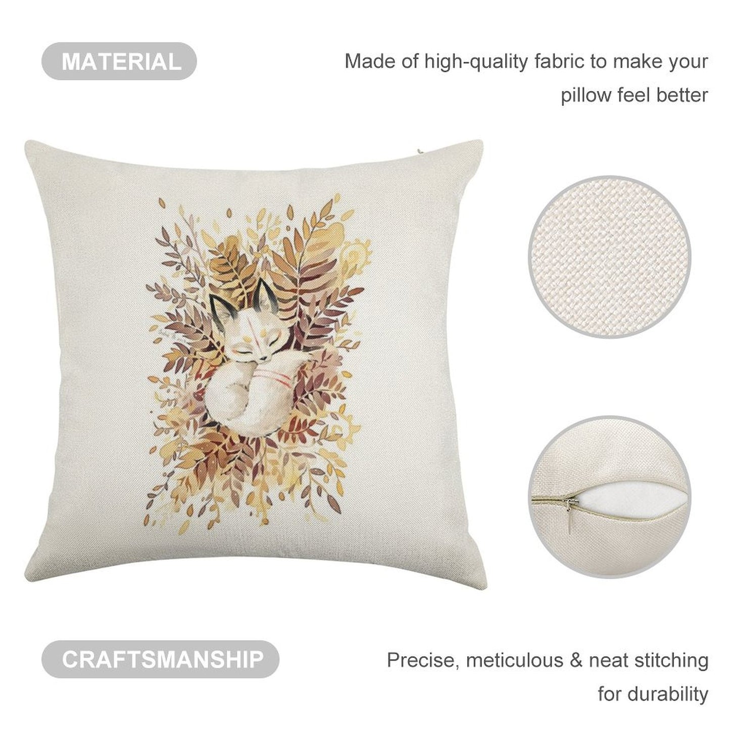 Slumber Linen Throw Pillow Cover