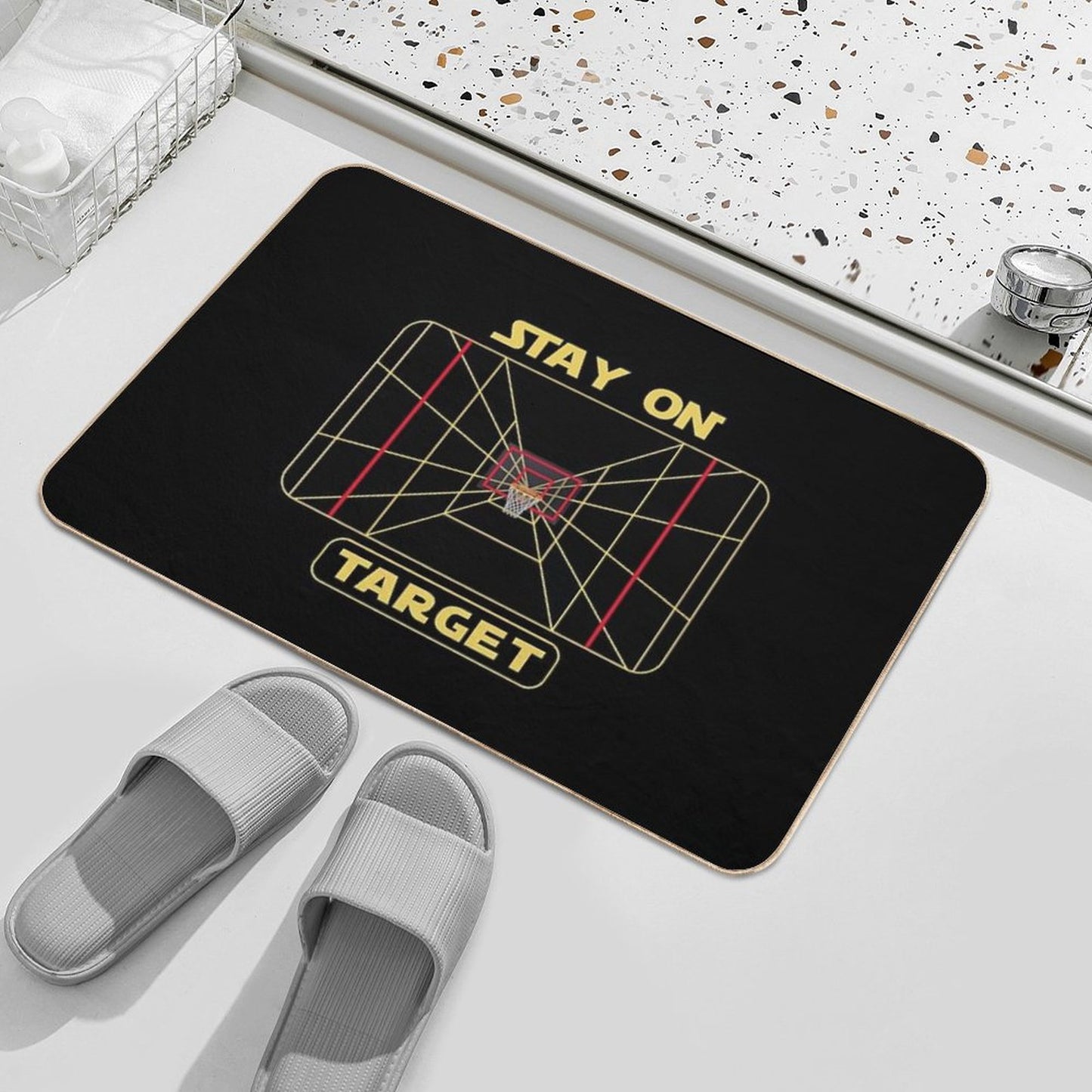 Stay on Target - Basketball Hoop Bath Mat